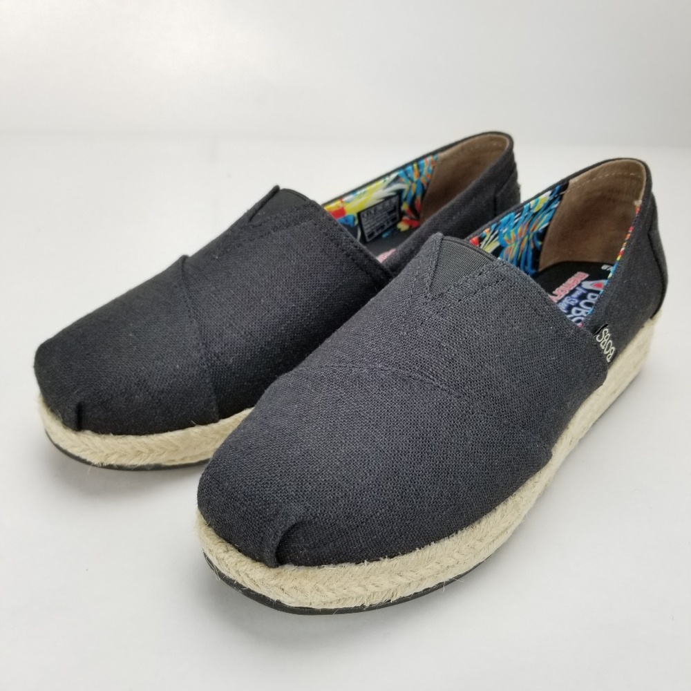Skechers BOB's Women's Memory Foam Shoes Black - Picture 3 of 7